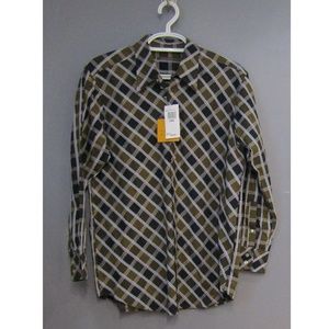 NEW Psudo Olive & Black Check Shirt Size L
